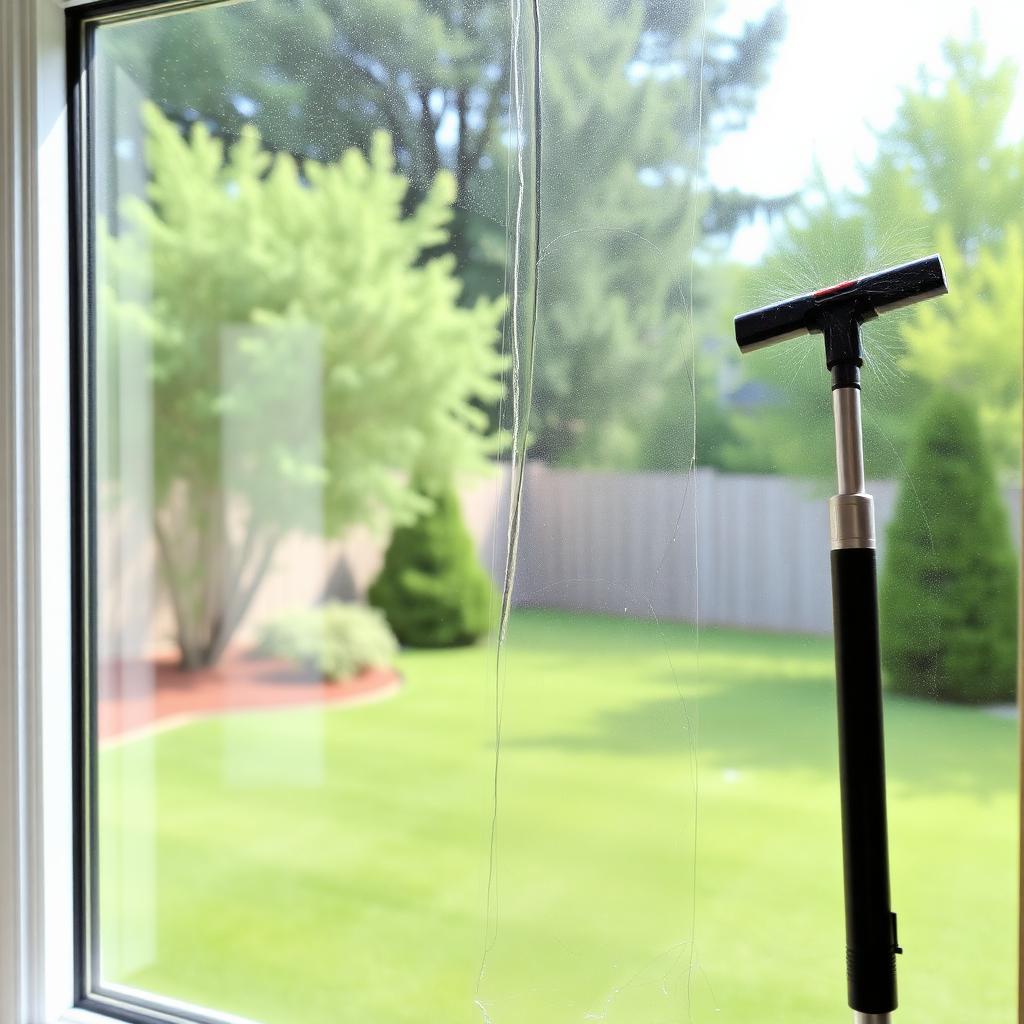 Streak-free residential window after cleaning